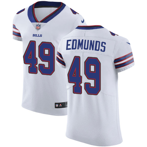 Bills #49 Tremaine Edmunds White Men's Stitched Vapor Untouchable Elite Jersey