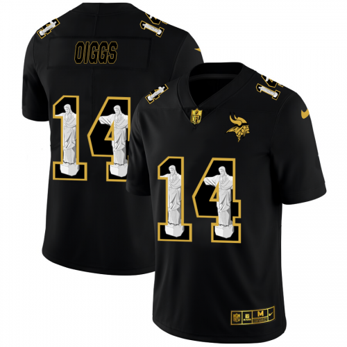 Minnesota Minnesota Vikings #14 Stefon Diggs Men's Carbon Black Vapor Cristo Redentor Limited Jersey Men's