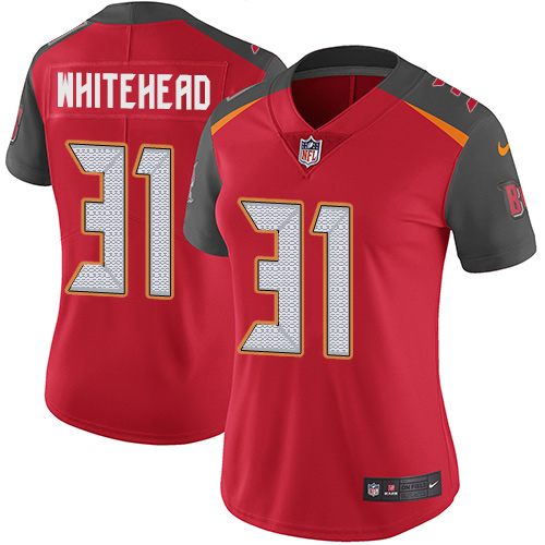 Tampa Bay Buccaneers #31 Jordan Whitehead Red Team Color Women's Stitched Vapor Untouchable Limited Jersey Womens