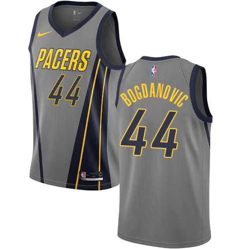 Indiana Pacers #44 Bojan Bogdanovic Gray Swingman City Edition 2018/19 Jersey Mens