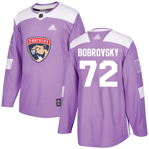 Adidas Florida Panthers #72 Sergei Bobrovsky Purple Authentic Fights Cancer Stitched Youth Jersey Youth