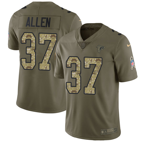 Atlanta Falcons #37 Ricardo Allen Olive/Camo Youth Stitched Limited 2017 Salute to Service Jersey Youth