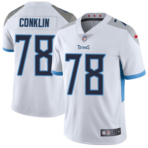 Tennessee Titans #78 Jack Conklin White Men's Stitched Vapor Untouchable Limited Jersey Men's