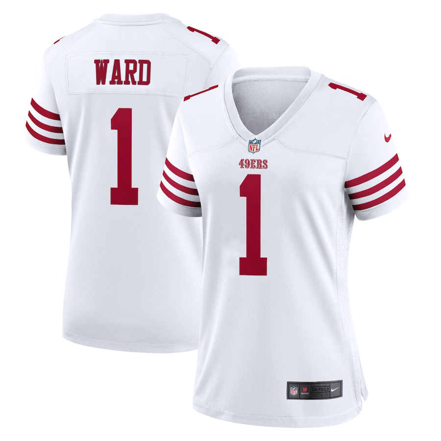 San Francisco 49ers #1 Jimmie Ward Women's 2022 Player Game Jersey - White