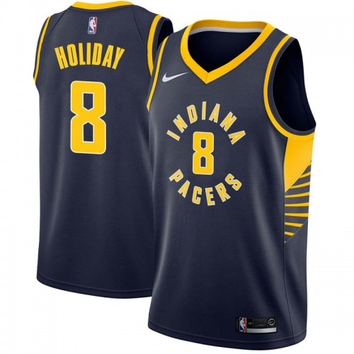 Indiana Pacers #8 Justin Holiday Navy Blue Youth Swingman Icon Edition Jersey Youth