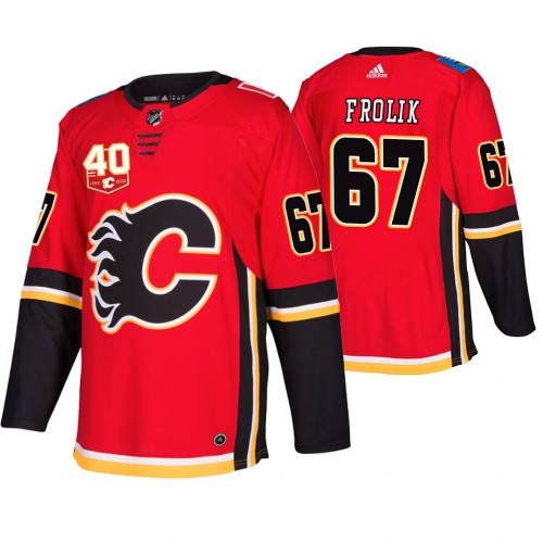 Adidas Calgary Calgary Flames #67 Michael Frolik 40th Anniversary Third 2019-20 Jersey Men's