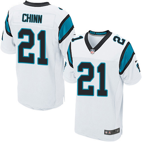 Panthers #21 Jeremy Chinn White Men's Stitched New Elite Jersey