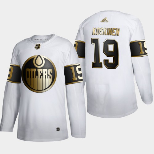 Edmonton Edmonton Oilers #19 Mikko Koskinen Men's Adidas White Golden Edition Limited Stitched Jersey Men's