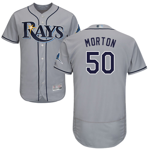 Tampa Bay Rays #50 Charlie Morton Grey Flexbase Authentic Collection Stitched Jersey Men's
