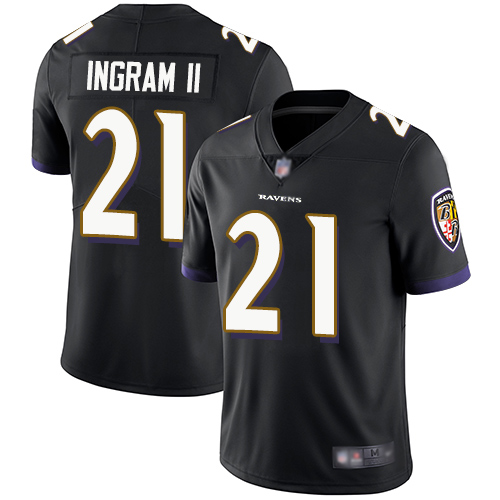Baltimore Ravens #21 Mark Ingram II Black Alternate Youth Stitched Vapor Untouchable Limited Jersey Youth