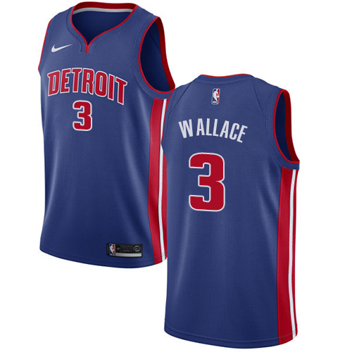 Detroit Pistons #3 Ben Wallace Blue Youth Swingman Icon Edition Jersey Youth