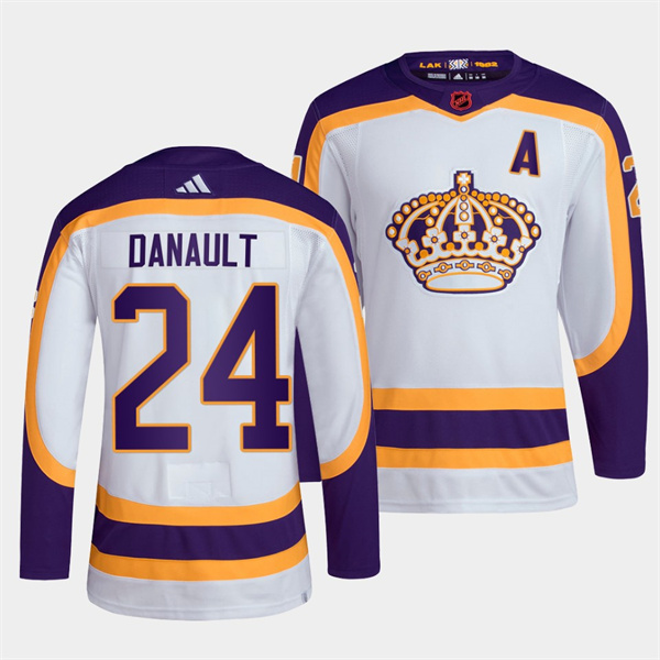 Los Angeles Kings #24 Phillip Danault Men's Adidas Reverse Retro 2.0 Authentic Player Jersey - White