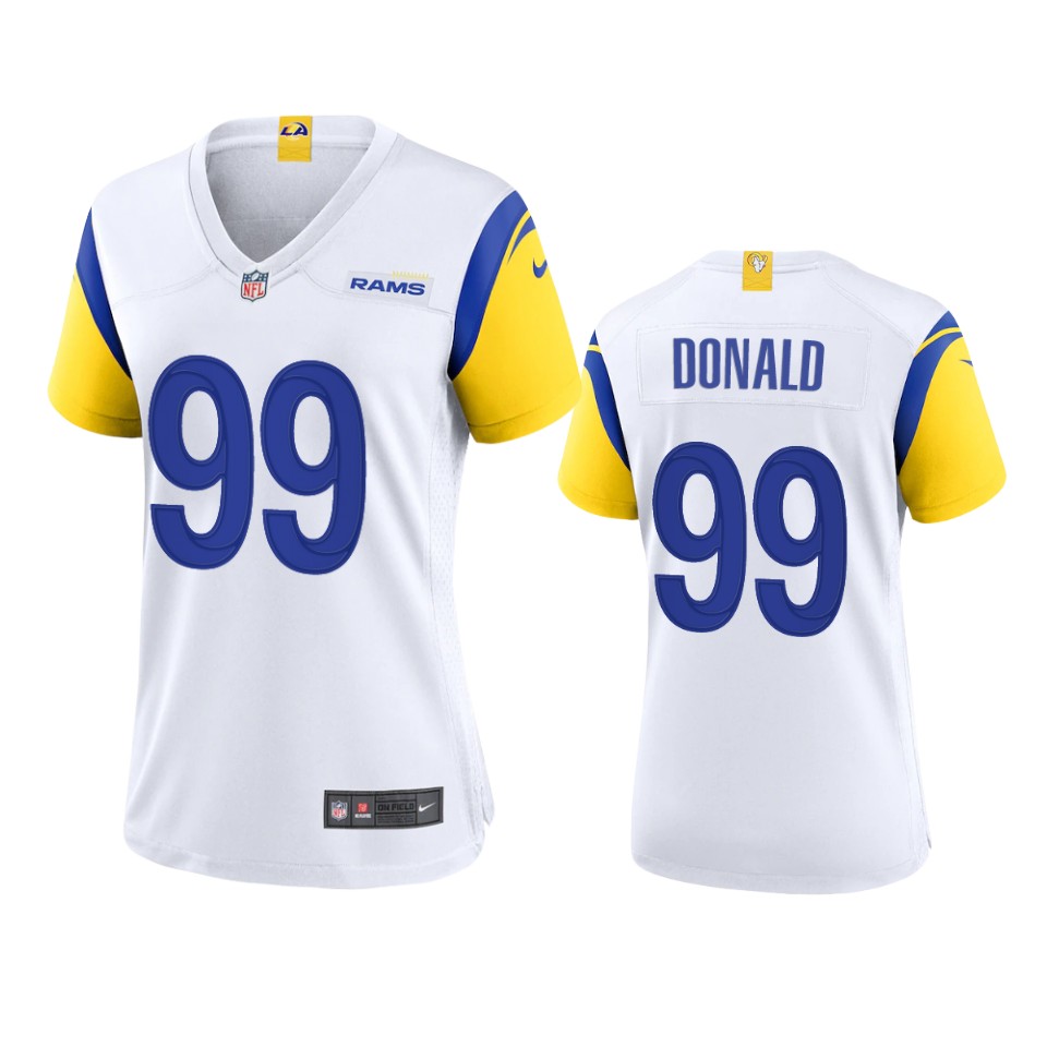 Los Angeles Rams #99 Aaron Donald Women's Alternate Game Jersey - White