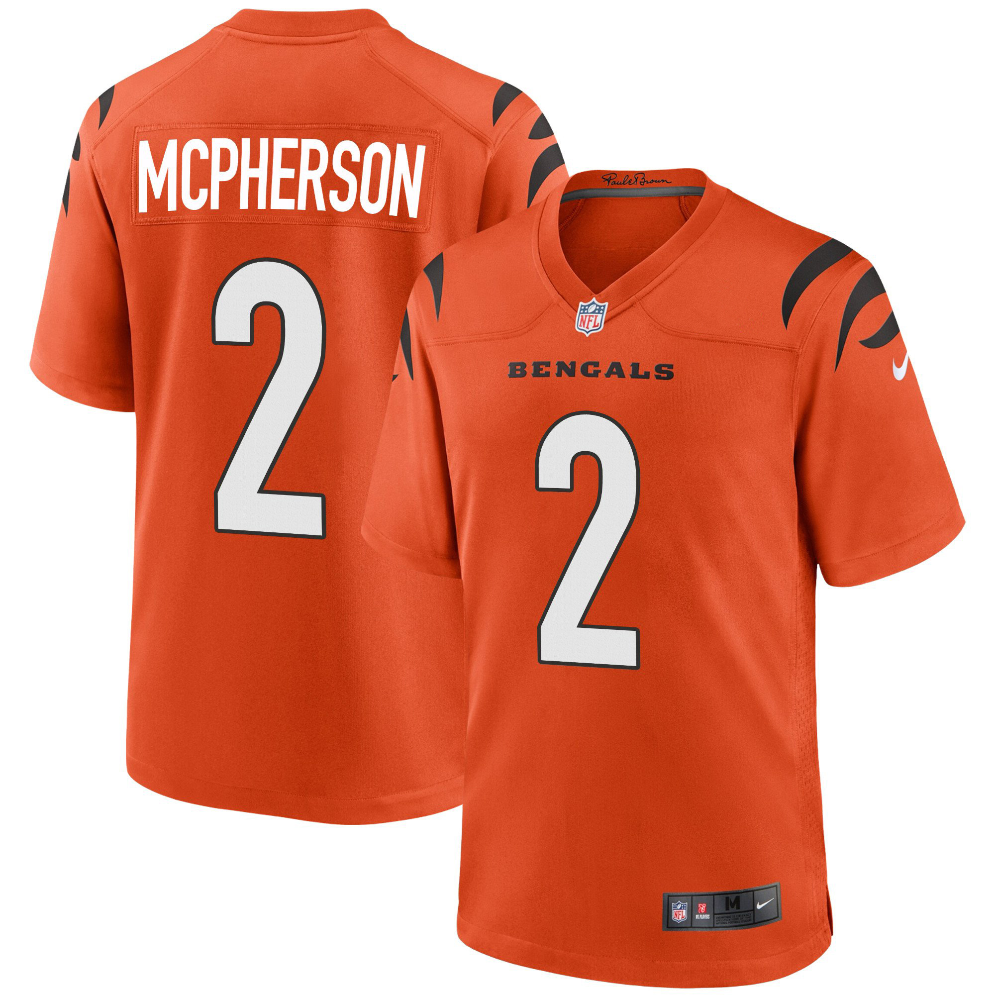 Cincinnati Bengals #2 Evan McPherson Orange Alternate Game Jersey
