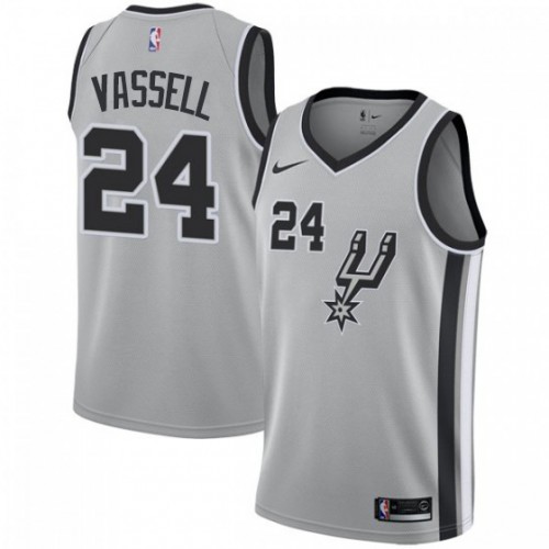 San Antonio Spurs #24 Devin Vassell Silver Swingman Statement Edition Jersey Mens