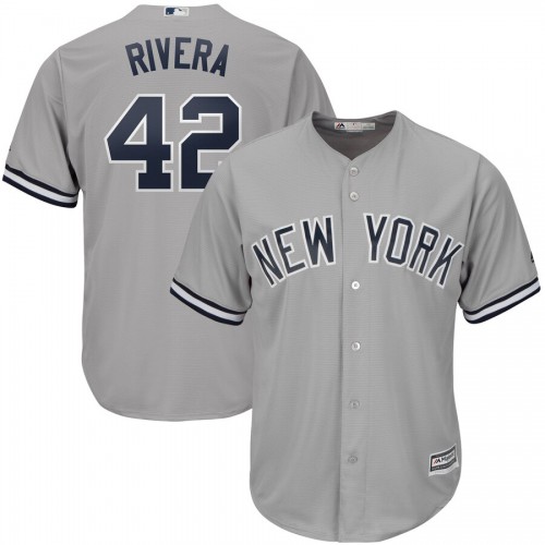 New York New York Yankees #42 Mariano Rivera Majestic 2019 Hall of Fame Cool Base Player Jersey Gray Men's