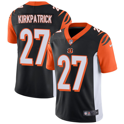 Cincinnati Bengals #27 Dre Kirkpatrick Black Team Color Men's Stitched Vapor Untouchable Limited Jersey Men's
