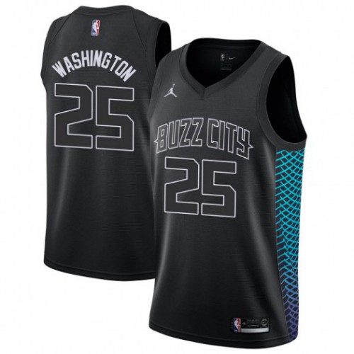 Charlotte Hornets #25 P.J. Washington Black Youth Jordan Swingman City Edition Jersey Youth