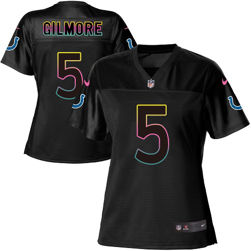 Colts #5 Stephon Gilmore Black Women's Fashion Game Jersey