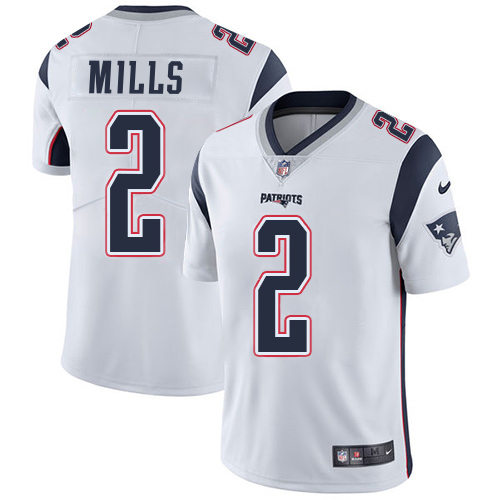 Patriots #2 Jalen Mills White Men's Stitched Vapor Untouchable Limited Jersey