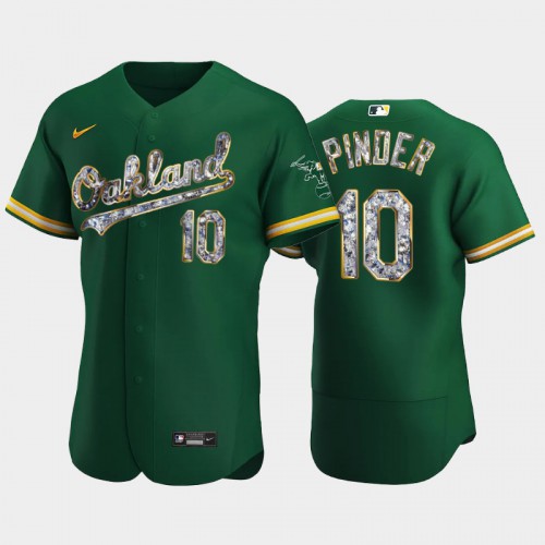 Oakland Oakland Athletics #10 Chad Pinder Men's Diamond Edition Jersey - Green Men's