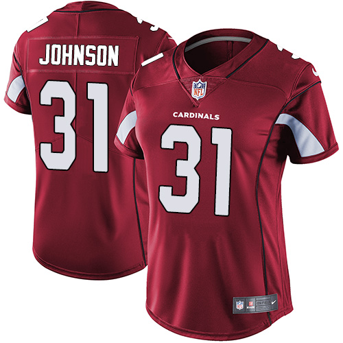 Arizona Cardinals #31 David Johnson Red Team Color Women's Stitched Vapor Untouchable Limited Jersey Womens