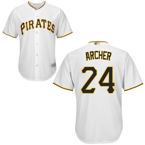 Pittsburgh Pirates #24 Chris Archer White Cool Base Stitched Youth Jersey Youth