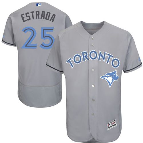 Toronto Blue Jays #25 Marco Estrada Grey Flexbase Authentic Collection Father's Day Stitched Jersey Men's