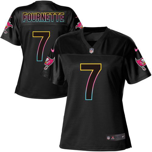 Tampa Bay Buccaneers #7 Leonard Fournette Black Women's Fashion Game Jersey