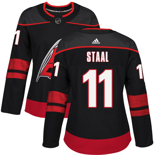 Adidas Carolina Hurricanes #11 Jordan Staal Black Alternate Authentic Women's Stitched Jersey Womens