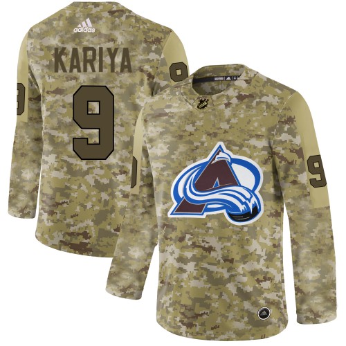 Adidas Colorado Avalanche #9 Paul Kariya Camo Authentic Stitched Jersey Men's