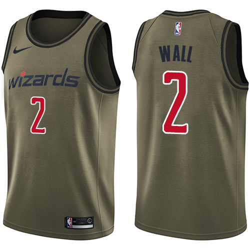Washington Wizards #2 John Wall Green Salute to Service Youth Swingman Jersey Youth