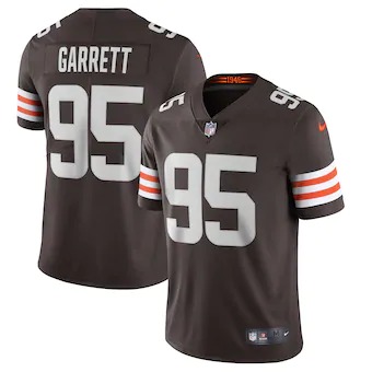 Cleveland Browns #95 Myles Garrett Men's Brown 2020 Vapor Limited Jersey