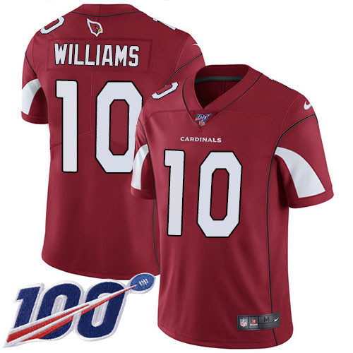 Arizona Cardinals #10 Chad Williams Red Team Color Men's Stitched 100th Season Vapor Limited Jersey Men's