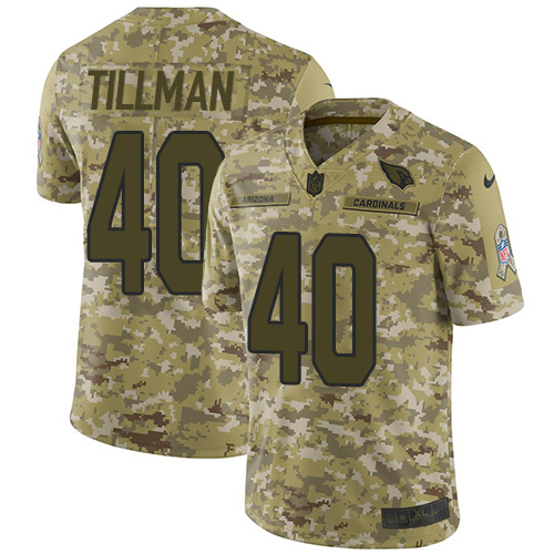Cardinals #40 Pat Tillman Camo Men's Stitched Limited 2018 Salute To Service Jersey