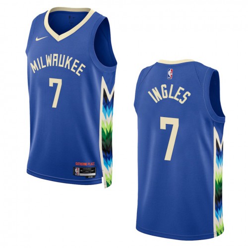 Milwaukee Milwaukee Bucks #7 Joe Ingles Unisex Royal 2022-23 Swingman Jersey - City Edition Mens