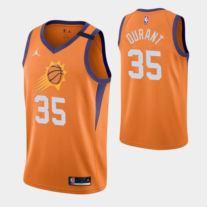 Suns #35 Kevin Durant Orange Swingman Statement Edition 2019/2020 Jersey