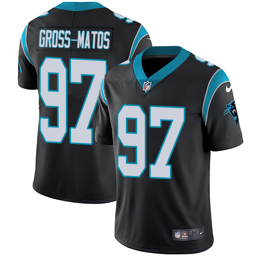 Carolina Panthers #97 Yetur Gross-Matos Black Team Color Youth Stitched Vapor Untouchable Limited Jersey Youth