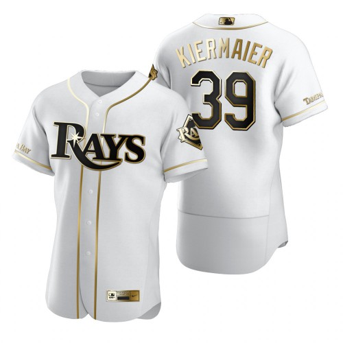 Tampa Bay Tampa Bay Rays #39 Kevin Kiermaier White Men's Authentic Golden Edition Jersey Men's