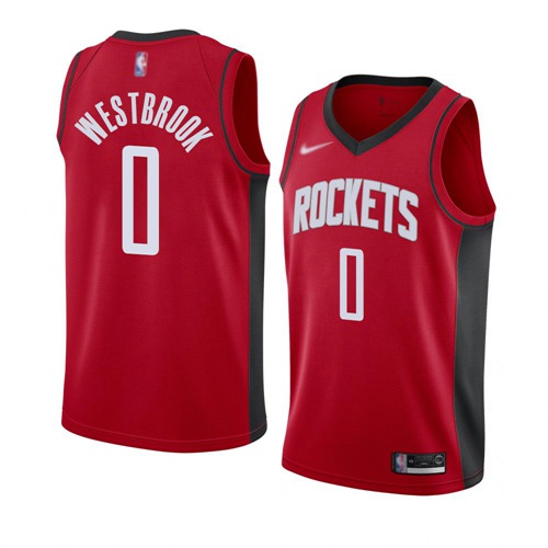 Houston Rockets #0 Russell Westbrook Red Swingman Icon Edition 2019/2020 Jersey Mens