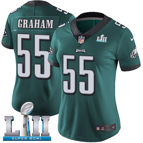 Eagles #55 Brandon Graham Midnight Green Team Color Super Bowl LII Women's Stitched Vapor Untouchable Limited Jersey