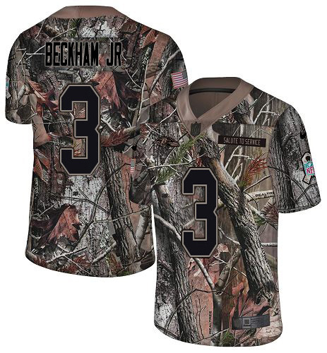 Ravens #3 Odell Beckham Jr. Camo Youth Stitched Limited Rush Realtree Jersey