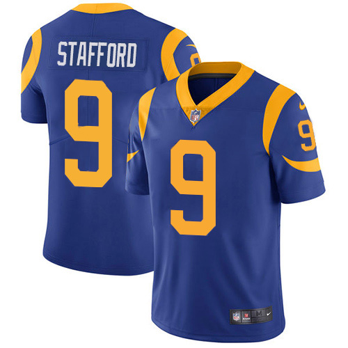 Los Angeles Rams #9 Matthew Stafford Royal Blue Alternate Youth Stitched Vapor Untouchable Limited Jersey
