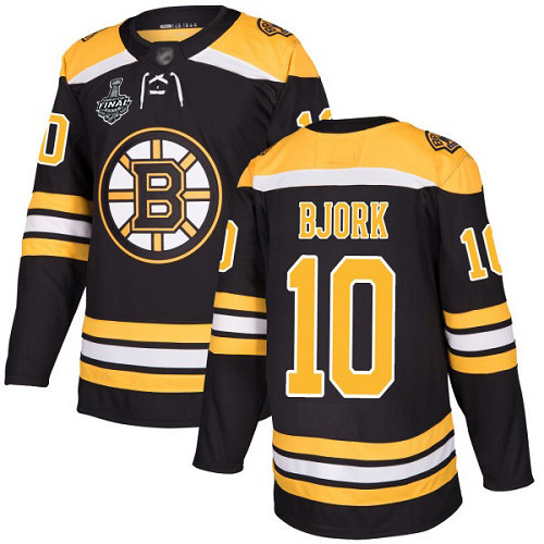 Adidas Boston Bruins #10 Anders Bjork Black Home Authentic Stanley Cup Final Bound Stitched Jersey Men's