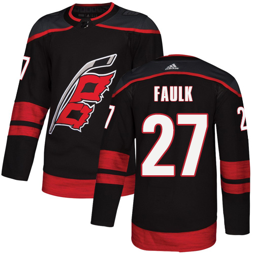 Adidas Carolina Hurricanes #27 Justin Faulk Black Alternate Authentic Stitched Youth Jersey Youth
