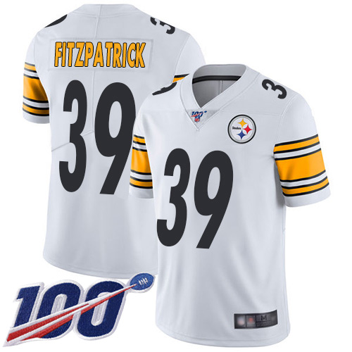 Steelers #39 Minkah Fitzpatrick White Youth Stitched 100th Season Vapor Limited Jersey