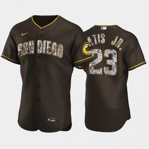 San Diego San Diego Padres #23 Fernando Tatis Jr. Men's Diamond Edition Jersey - Brown Men's
