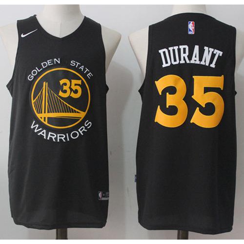 Golden State Warriors #35 Kevin Durant Black Fashion Swingman Jersey Mens