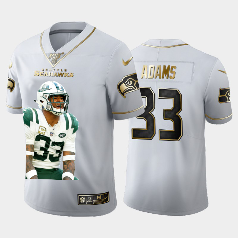 Seattle Seahawks #33 Jamal Adams Team Hero Vapor Limited 100 Jersey White Golden