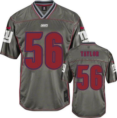 Giants #56 Lawrence Taylor Grey Men's Stitched Elite Vapor Jersey
